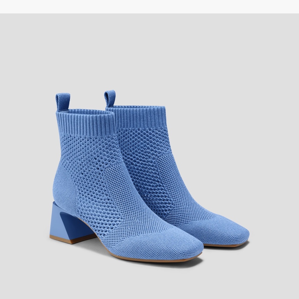 Vivaia Square-Toe Perforated Heeled Boots (Melissa) Size EU36 - Picture 3 of 11